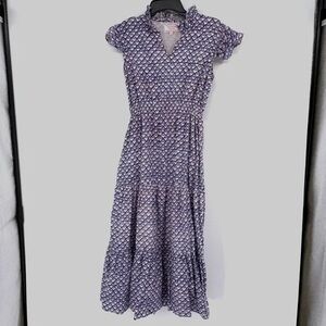 Chic Purple Patterned Maxi Dress